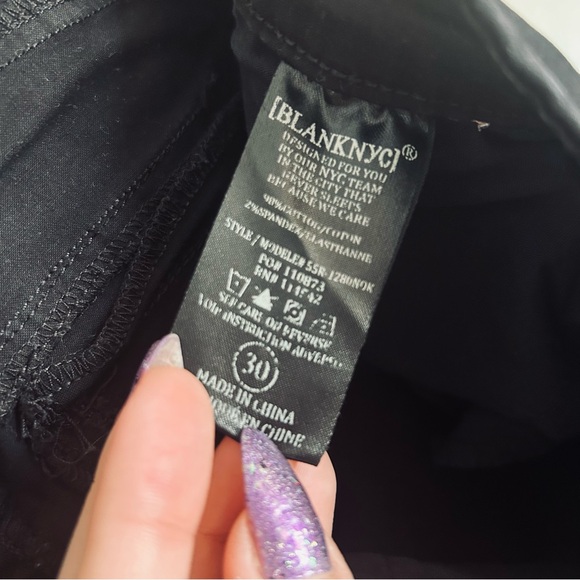 Blank NYC Black Zipper Moto Skinny Pants Women’s 30 - Picture 7 of 7